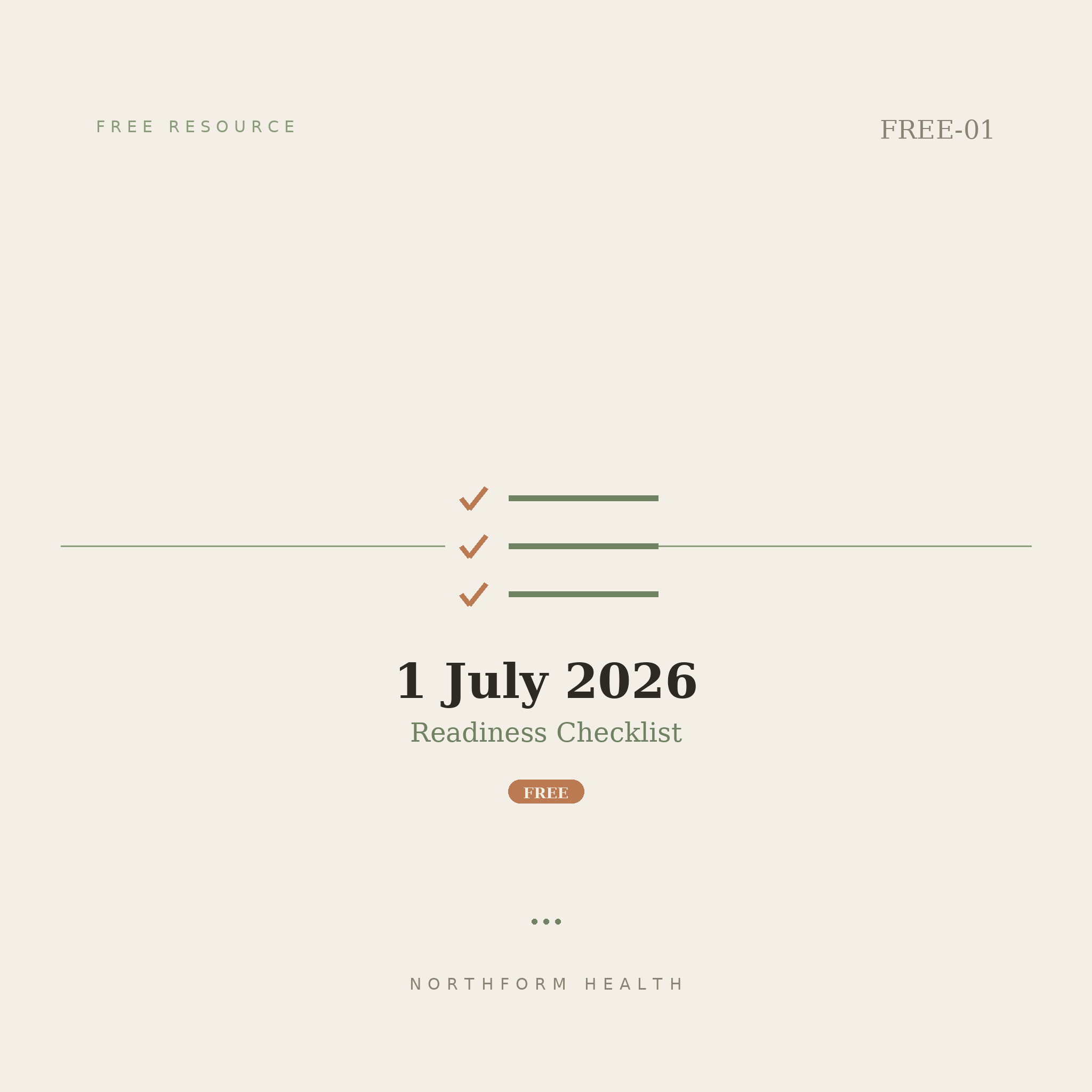 Free 1 July 2026 NDIS Readiness Checklist | Northform Health - Northform Health