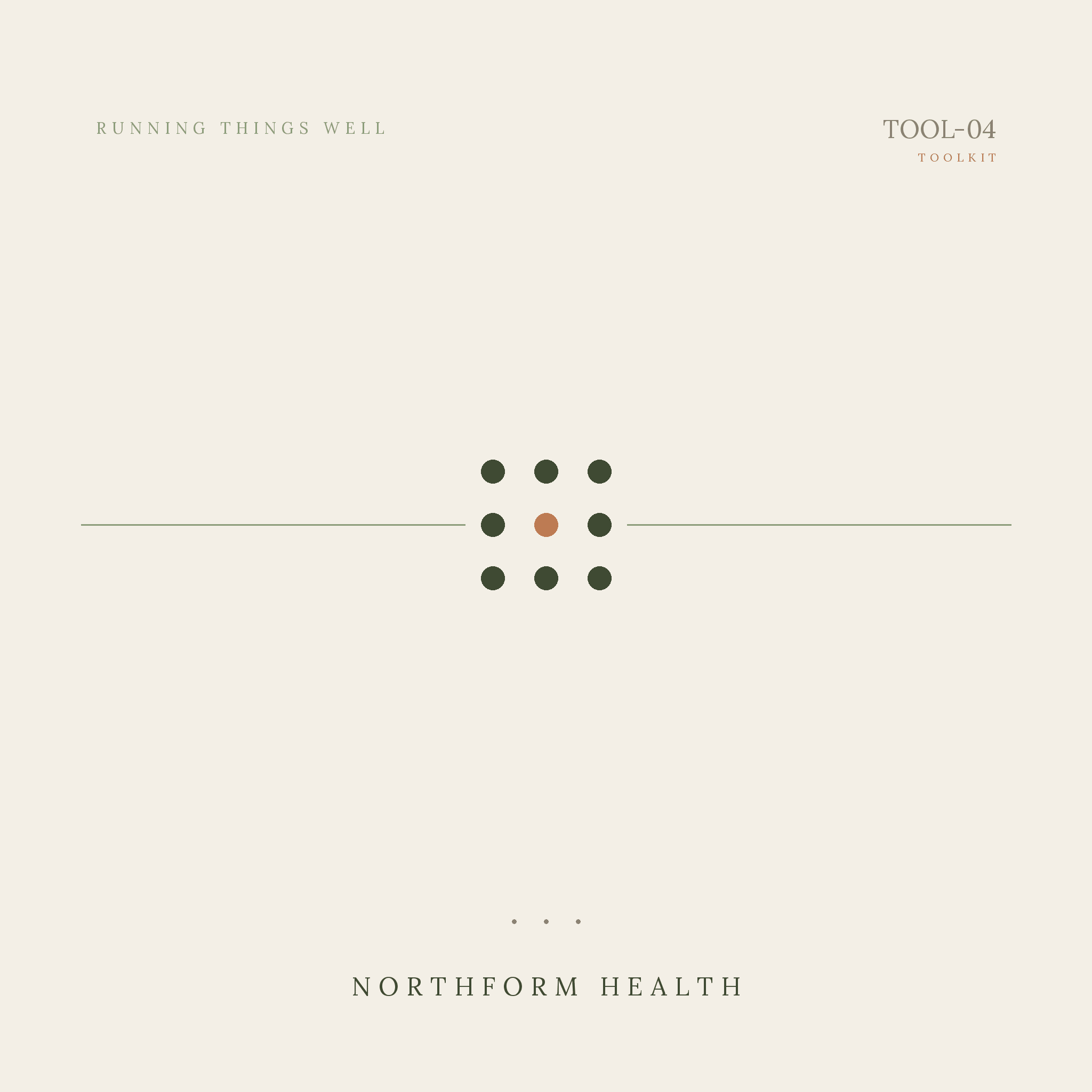 Running Things Well Toolkit - Northform Health