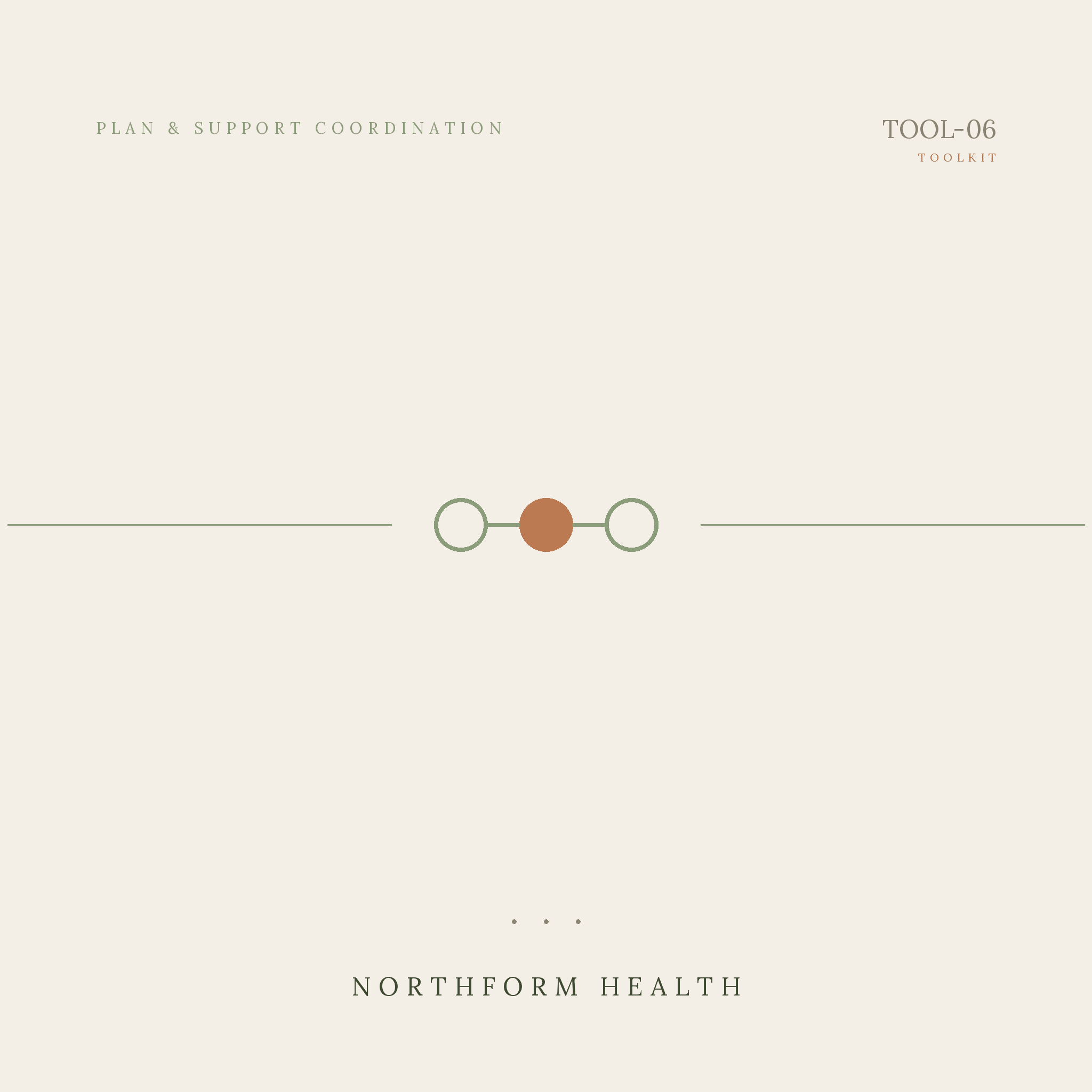 Plan & Support Coordination Toolkit - Northform Health